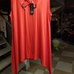 Cable and Gauge coral blouse large